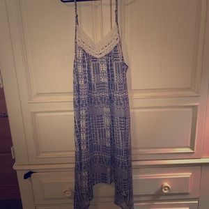 Blue patterned dress